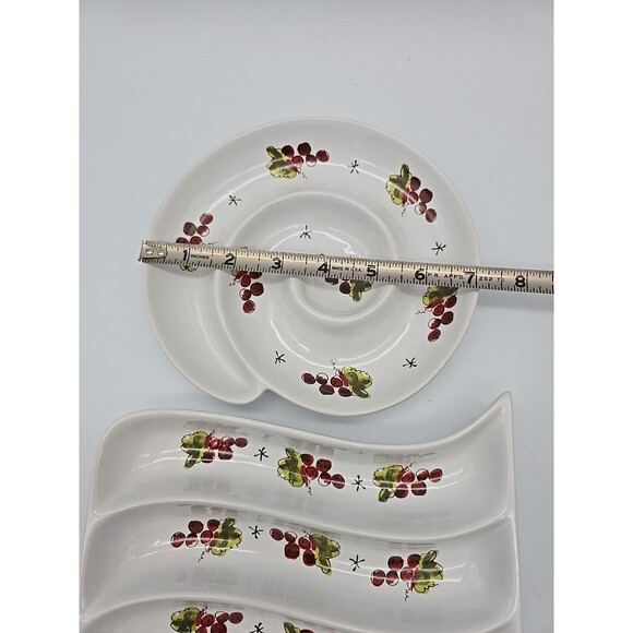 California Pantry Divided Serving Dishes by Julia Junkin 2 Rectangular 1 Round - Picture 7 of 8